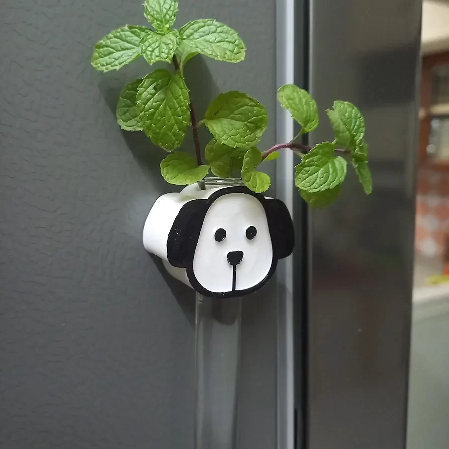 Dog Magnetic Planter for Wall or Fridge - Perfect for Small Plants image 3